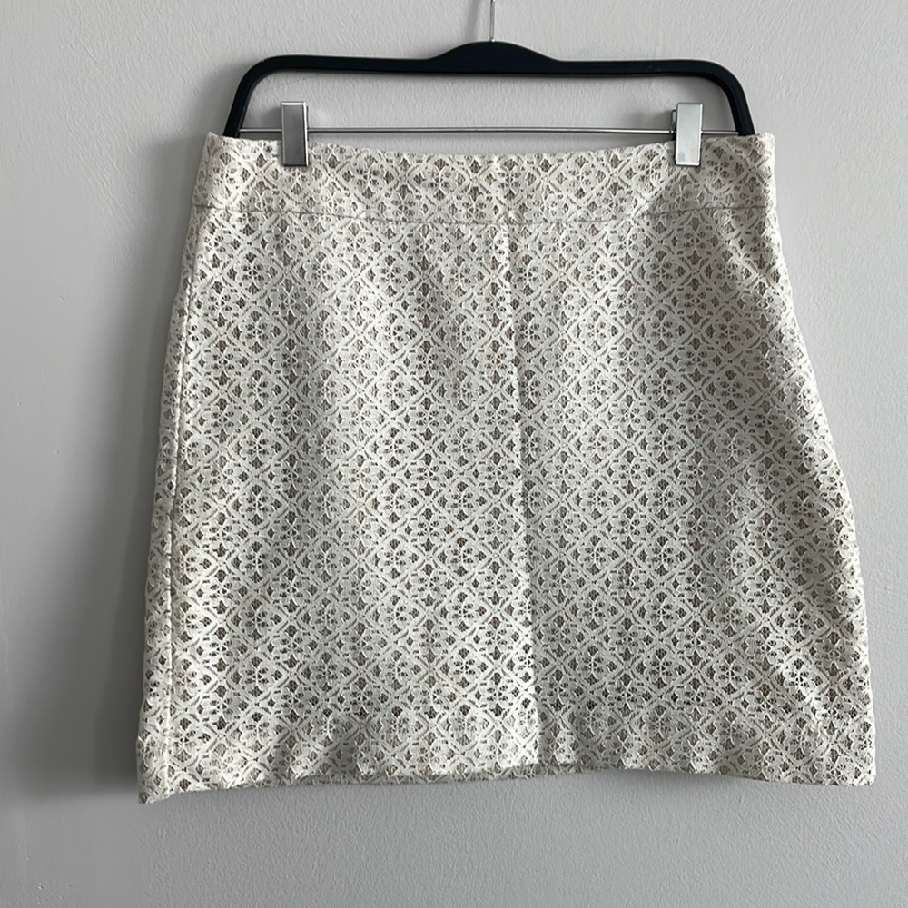 White Skirt Floral Crochet lace skirt